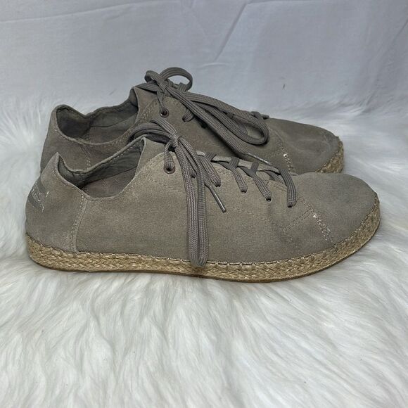 TOMS Lena Desert Taupe Espadrille Sneakers Sz 7.5 - Picture 4 of 6